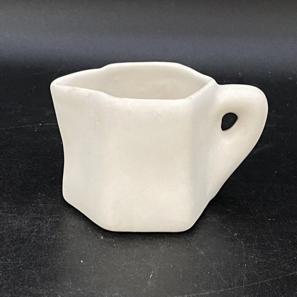 Van Briggle White Miniature Mini Hexagon Creamer Pitcher 46